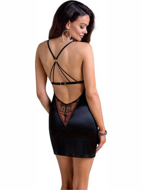 Casmir Lingerie Καλοκαιρινό Γυναικείο Νυχτικό Μαύρο Mirella