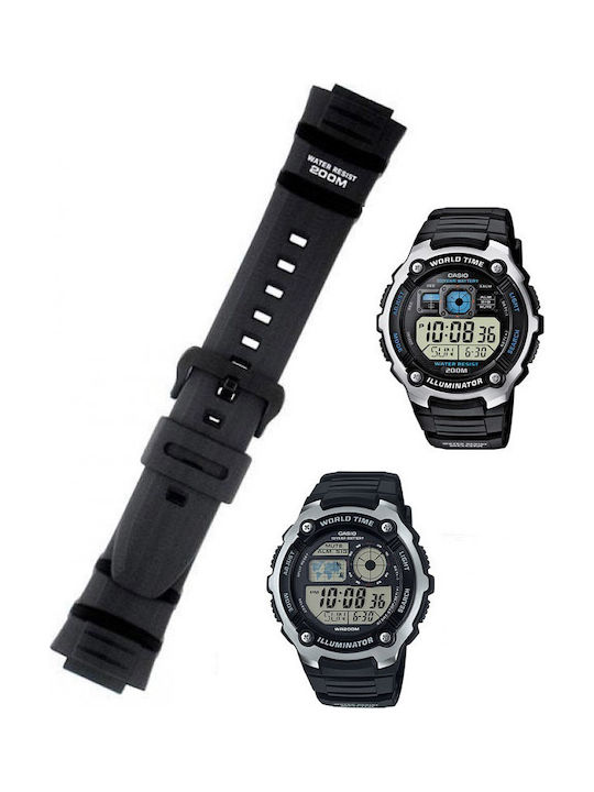 Casio Curea de cauciuc Negru 16mm