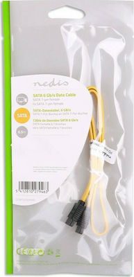 Nedis 7-Pin SATA III to 7-Pin SATA III Cable 50cm Yellow (CCGP73250YE05)