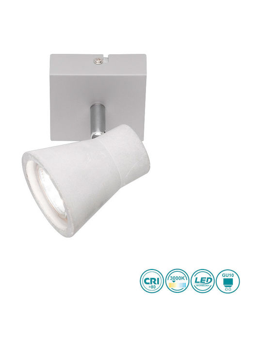 Trio Lighting Antony Single Spot with Socket GU10 in Silver Color