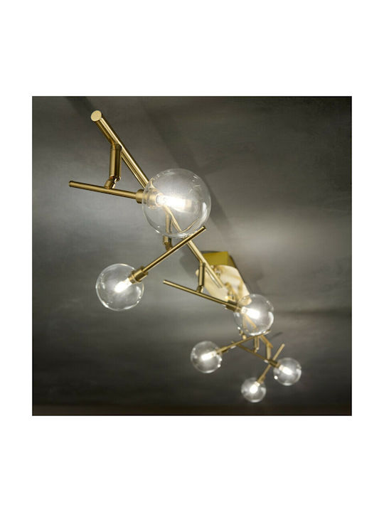 Ideal Lux Maracas PL6 Spot with 6 Lights and with Socket G4 in Gold Color