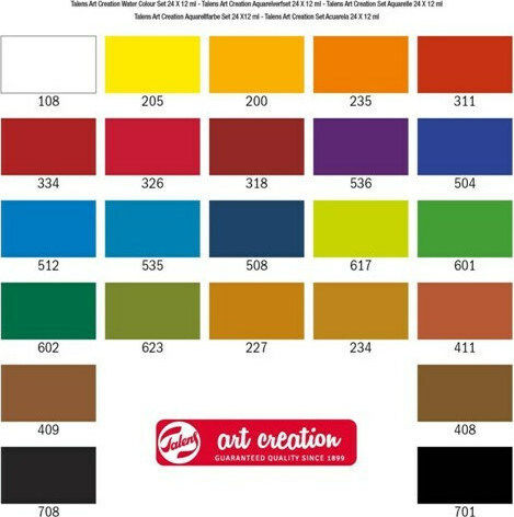 Royal Talens Water Colour Set Acuarele Multicolore 12ml 24buc