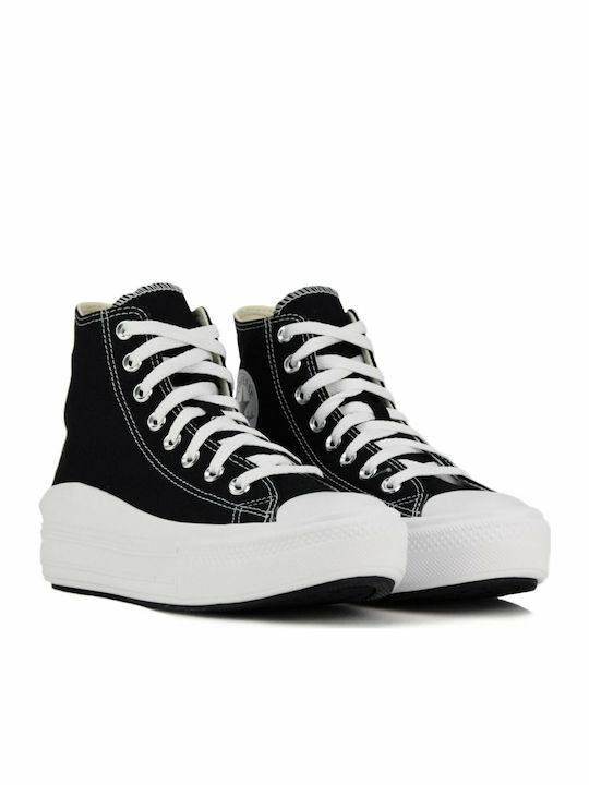 Converse Chuck Taylor All Star Move Hi Flatforms Boots Black / Natural Ivory / White