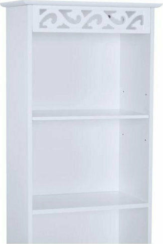 HomCom Floor Bathroom Column Cabinet L40xD23xH160cm White