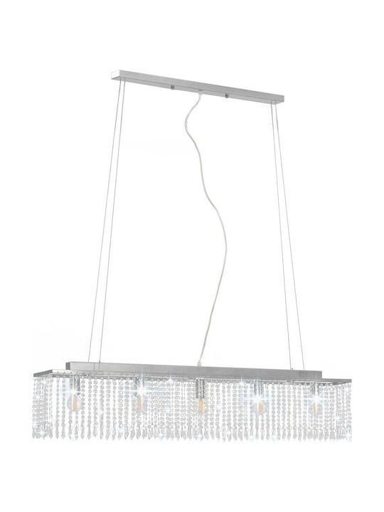vidaXL Candelabru Ø104cm cu Cristale Argintiu 50860