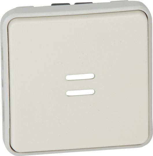 Legrand Plexo Front Plate Wall Push Staircase Button without Frame Φωτεινό White 069632