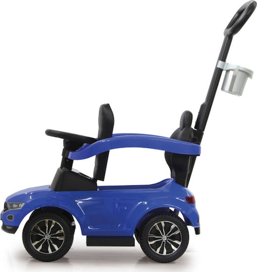 Jamara Push Car VW T Roc Lauflernhilfe Auto Ride On mit Griff für 12++ Monate 460462 Blau