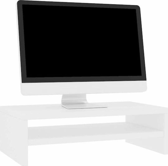 vidaXL Επιτραπέζια Βάση Οθόνης Λευκή (800216)