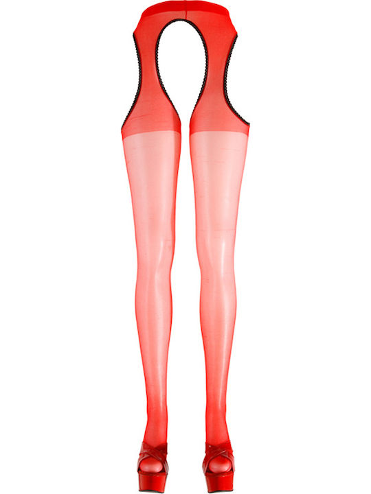 Cottelli Collection Sex Stockings Sexy Κάλτσες Κόκκινες