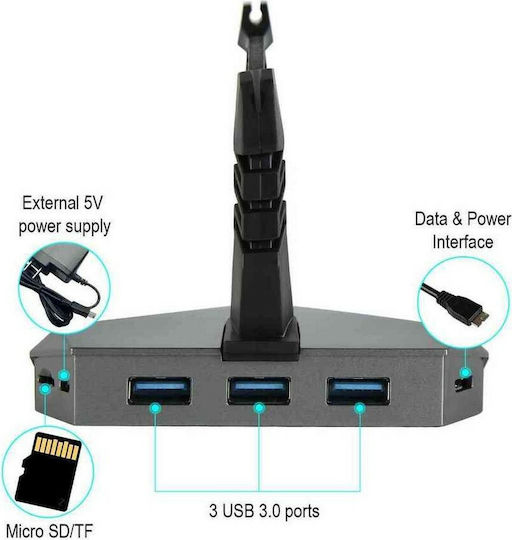 Eureka Ergonomic Mouse Bungee ERK-USB Black