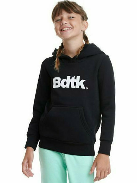 Kids Sweatshirt with Hood and Pockets Black