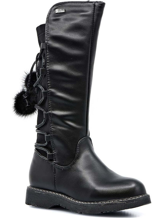 PAPISTAS KIDS BOOTS FOR GIRL ME BLACK SYNTHETIC