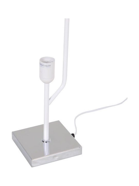 HomCom Floor Lamp H120xW14cm. with Socket for Bulb E27 White