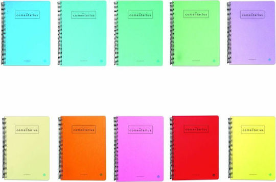Neohart Spiral Notebook Ruled A4 60 Sheets 2 Subjects Comentarius 1pcs (Μiscellaneous colours)