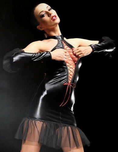 Demoniq Attraktives Martha Kleid Schwarz