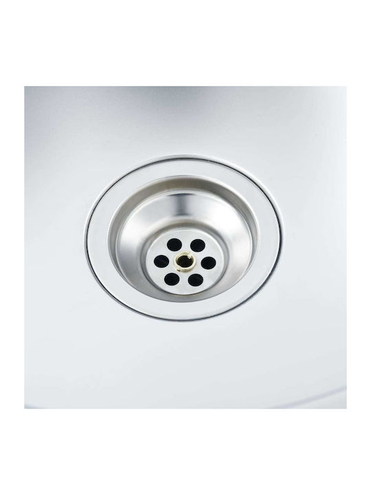 vidaXL Ένθετος Νεροχύτης Inox Brushed Μ120xΠ50cm Ασημί