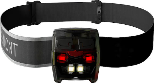 SAS Rechargeable Headlamp LED IPX6 with Maximum Brightness 75lm Mont 450 G4 Gray