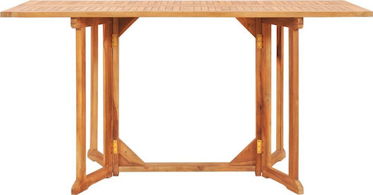 Wooden Masa pentru spații exterioare Pliabil 150x90x75buc