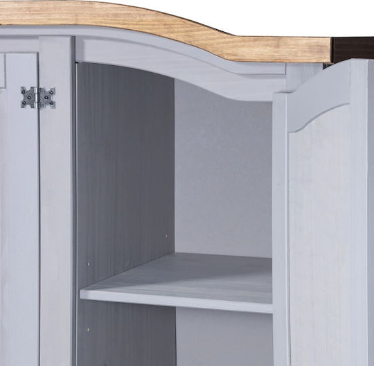Corona Triple Door Grey Wardrobe 151x52x170cm
