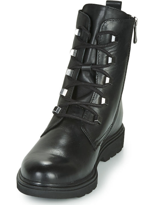 Leather Women's Ankle Boots Black