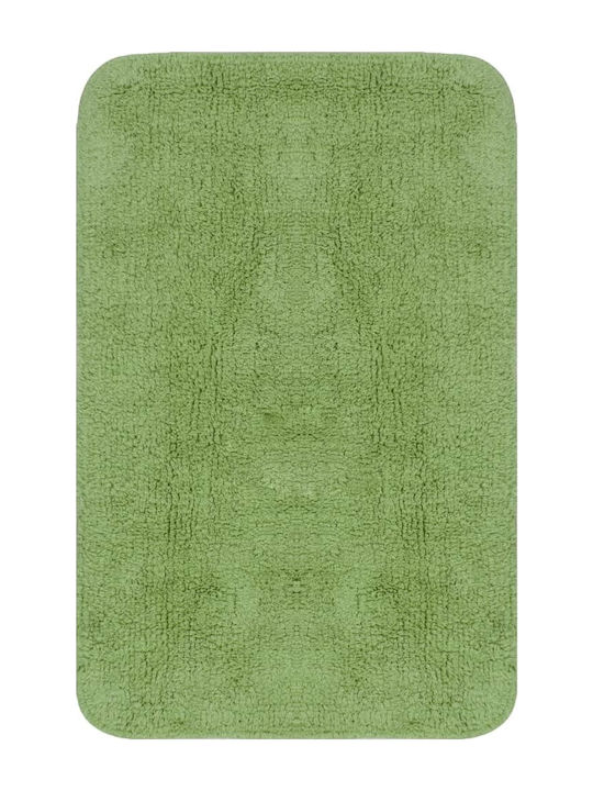 vidaXL Non-Slip Bath Mats Set Cotton Toilet 133233 Green 2pcs