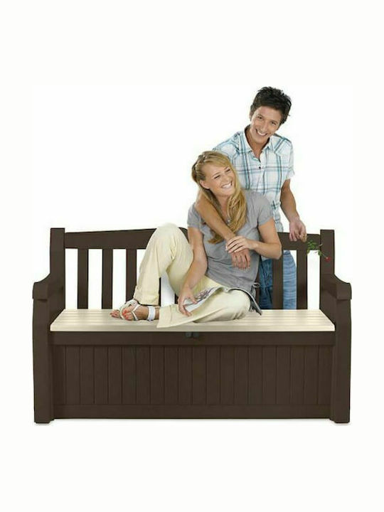 Eden Bench Outdoor Plastic with Chest 140x60x84cm