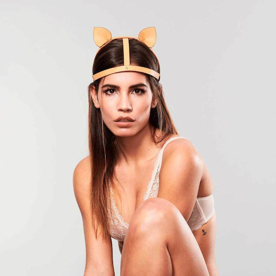 Bijoux Indiscrets Maze Kopf-Harness mit Katzenohren Sexy Stange Braun