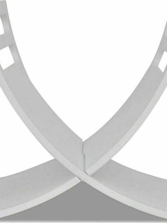 vidaXL Wooden Magazine Rack White 29.5x26.5x29.5cm