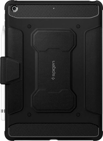 Spigen Rugged Armor Pro Flip Cover Ανθεκτική Μαύρη (iPad 2019/2020/2021 10.2'')