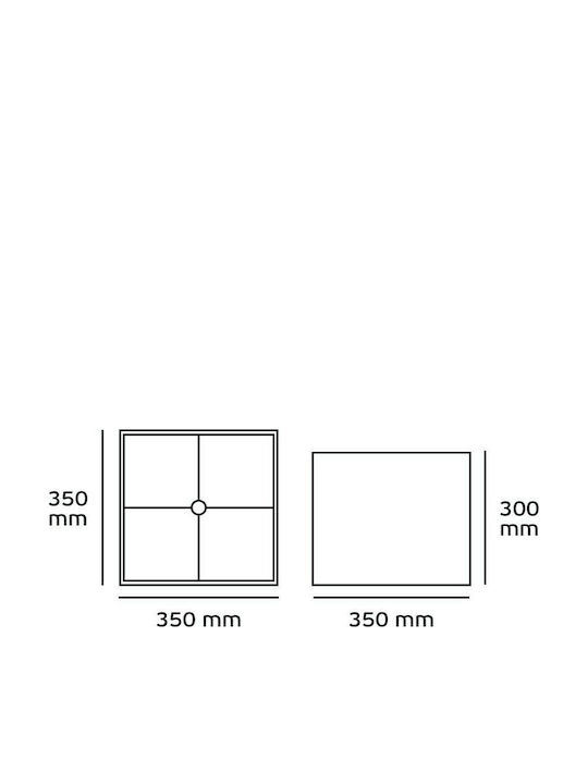 VK Lighting Καπέλο Φωτιστικού 35x35εκ.