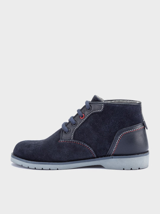 Mayoral Kids Suede Boots with Lace Blue