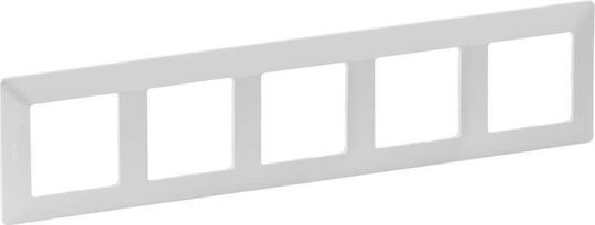 Legrand Valena Switch Frame 5 Positions Horizontal Installation in White Color 770495