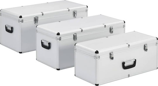 vidaXL Aluminum Tool Storage Boxes 3 Pieces 91852