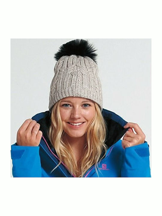 Ivy Γυναικείος Pom Pom Beanie Σκούφος σε Μπεζ χρώμα