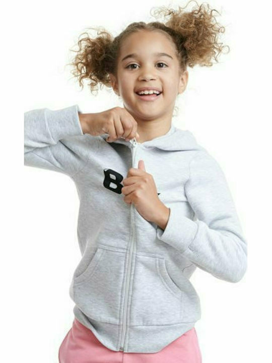 BodyTalk Athletic Kids Cardigan Sweatshirts Hooded Gray 1202-701022