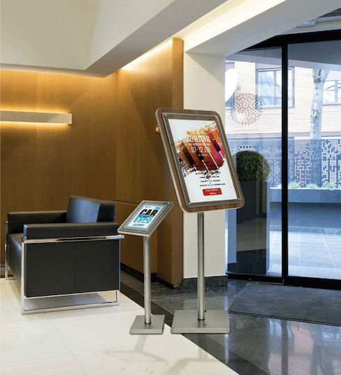 Securit Stand de Masă pentru Meniu Ramă Glass Star