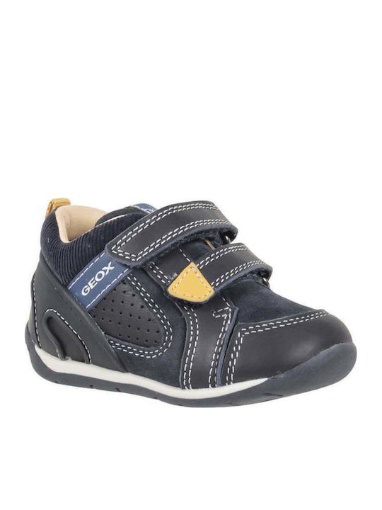 Geox Kids Sneakers High Each Anatomic with Scratch Navy Blue