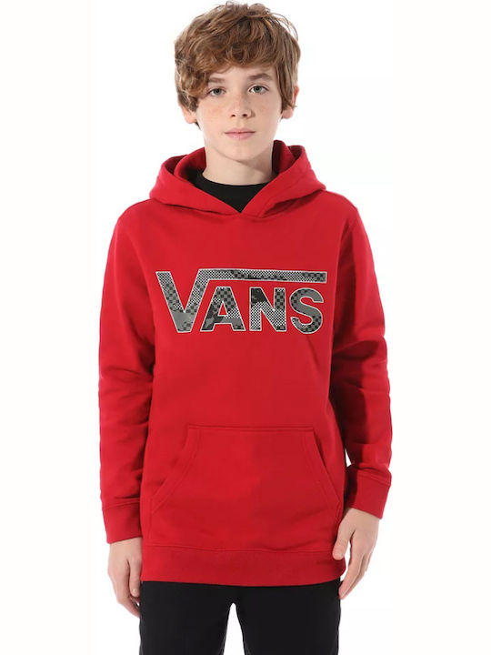 Vans Kids Sweatshirt with Hood and Pocket Red Classic V II Hoodie Boys 1