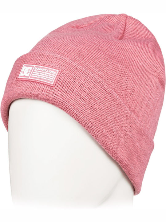 Label Beanie Beanie Knitted in Pink color
