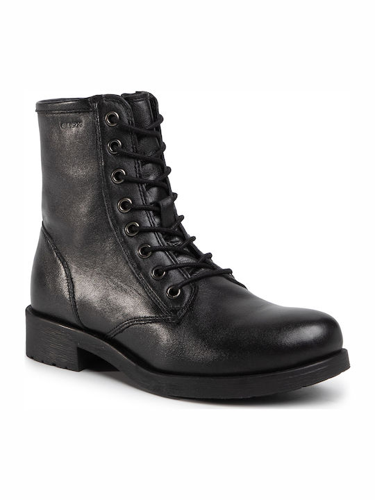 D Rawelle A Leather Women's Ankle Boots Black