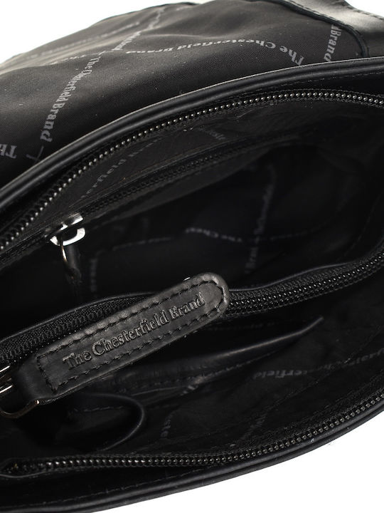 Leather Men's Bag Messenger Black