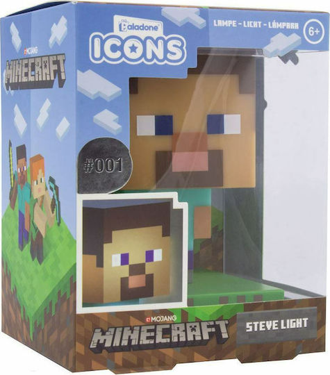 Paladone Kids Decorative Lamp Minecraft Steve Multicolour 11εκ.