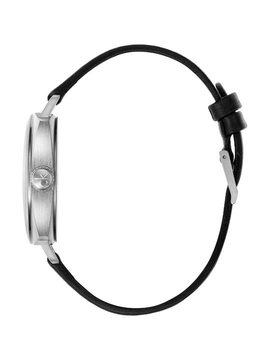Calvin Klein Established Watch Battery with Black Leather Strap