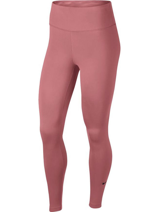 Nike Dri-Fit One Ausbildung Frauen Lang Leggings Hochgeschnitten Rosa