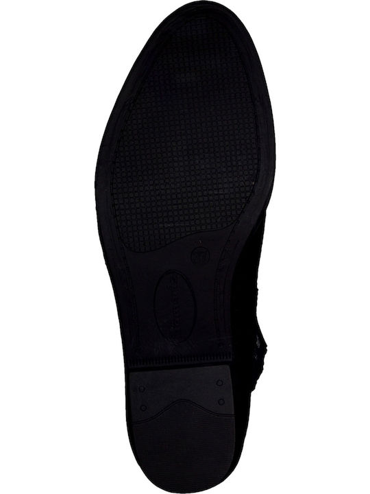Damen Chelsea Stiefeletten mit mittlerem Absatz Schwarz