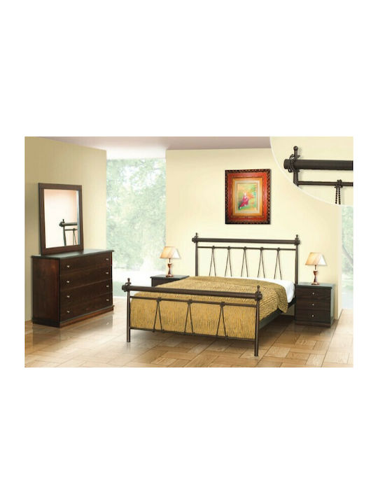 No 34 Bett Doppelbett Metall Rosa für Matratze 150x200cm