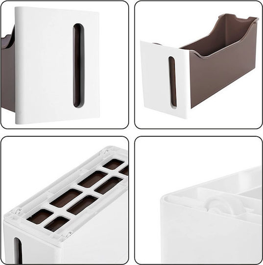 Sertar Mobilier de depozitare plastică cu 4 Sertare Alb L45xL17xH84buc