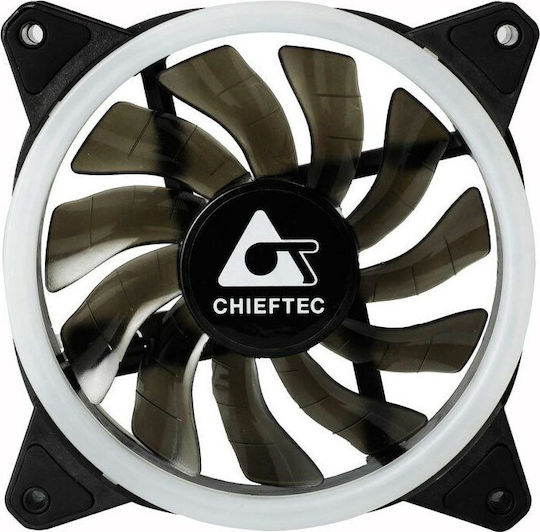 Chieftec AF-12 Case Fan 120mm (1200rpm / 53cfm) με RGB Φωτισμό και Σύνδεση 6-Pin