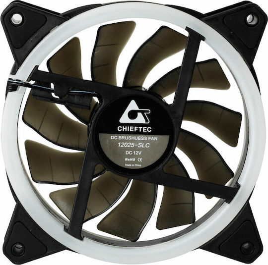 Chieftec AF-12 Case Fan 120mm (1200rpm / 53cfm) με RGB Φωτισμό και Σύνδεση 6-Pin