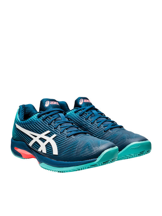 ASICS Solution Speed FF Men's Tennis Shoes for Clay Courts Mako Blue / White